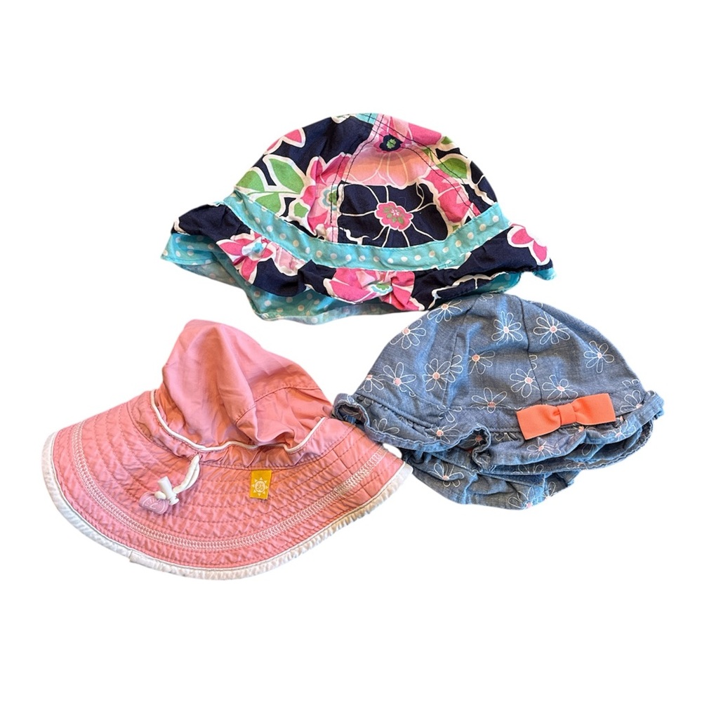Infant - 18M Sun Hat Bundle - Pink, Floral, Blue